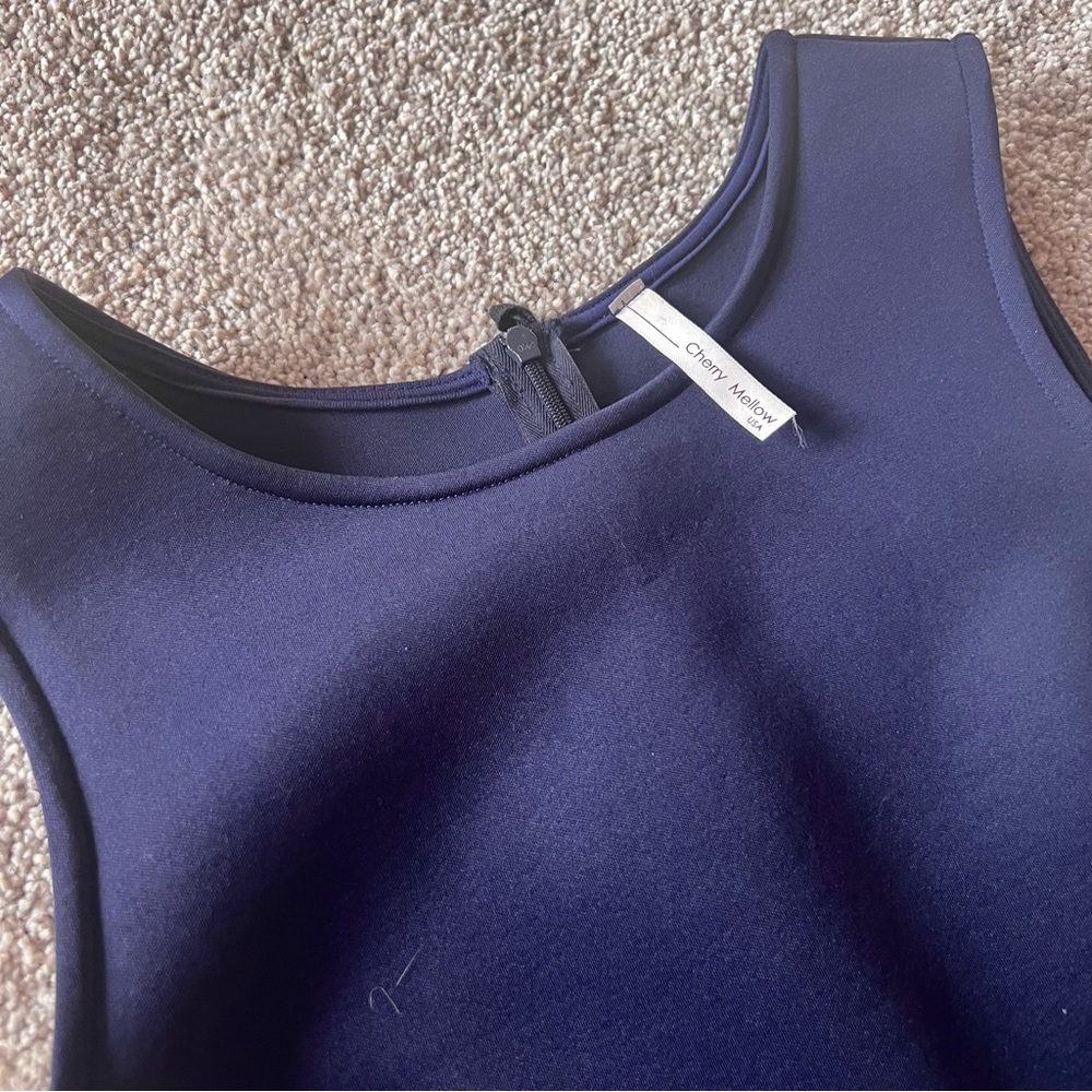 Cherry Mellow - Women’s (S) Navy Blue Sleeveless Mermaid Dress - Picture 2 of 3